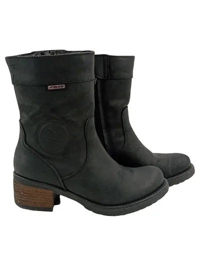 FALCO Hightex Motorradstiefel Damen Gr. 36 Schwarz Leder Wasserdicht