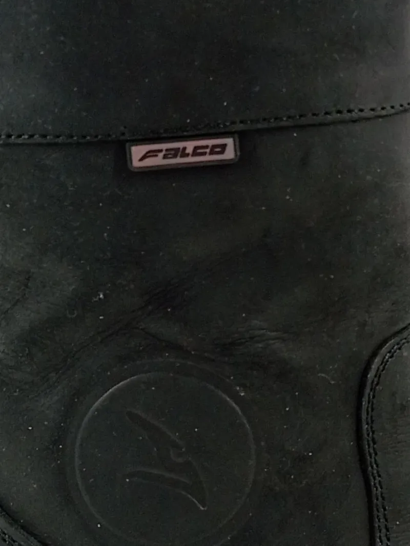 FALCO Hightex Motorradstiefel Damen Gr. 36 Schwarz Leder Wasserdicht 2
