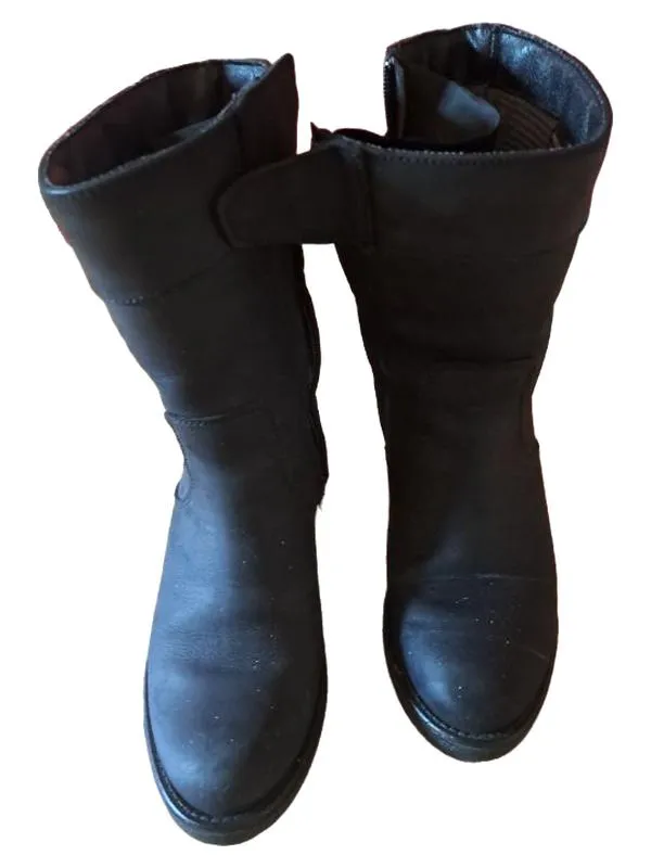 FALCO Hightex Motorradstiefel Damen Gr. 36 Schwarz Leder Wasserdicht 5