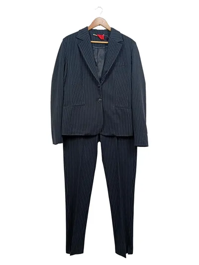 Only-M Damen Hosenanzug Nadelstreifen Blau Business Gr. 42