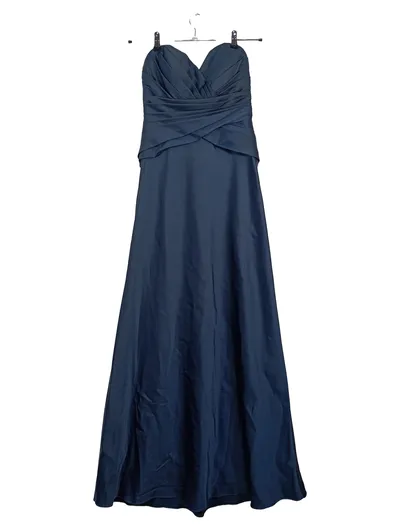 Unique Abendkleid Damen Gr. 38 Blau Elegant trägerlos