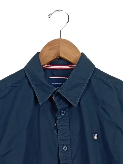 Rhode Island Herren Business Hemd Blau Gr. 50/L Langarm Uni