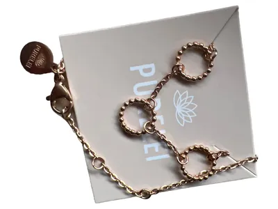 PURELEI Damen Armband Gold Elegant Metall Kette Perlenringe