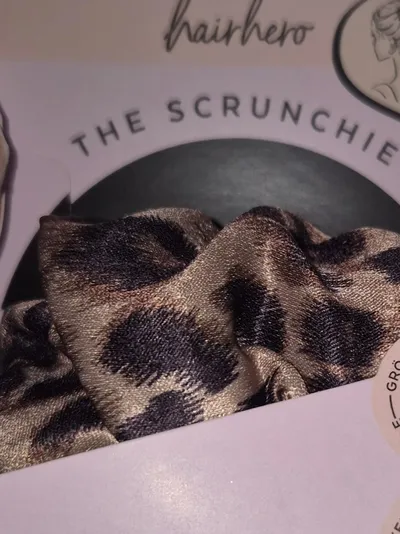PARSA Beauty Scrunchie Haargummi Damen Mehrfarbig Tierdruck Leopard Modern