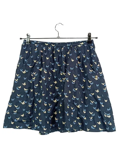 ARMEDANGELS Damen Minirock Schmetterlinge Blau Gr. S 36 Baumwolle