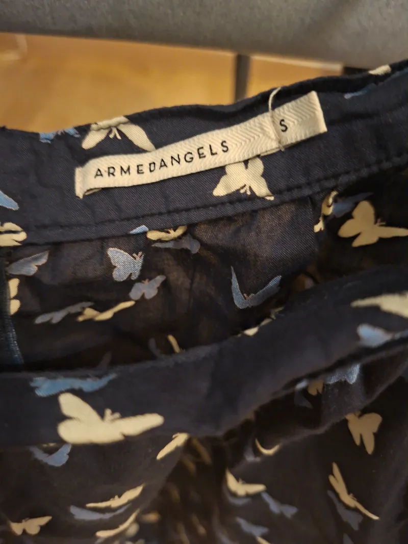 ARMEDANGELS Damen Minirock Schmetterlinge Blau Gr. S 36 Baumwolle 2