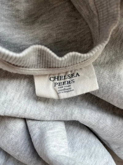 Chelsea Peers Damen Pullover Grau Meliert Baumwolle Gr. 38/M