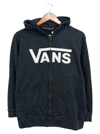 Vans Kinder Kapuzenpullover Reißverschluss Schwarz Gr. XL/158 Streetwear
