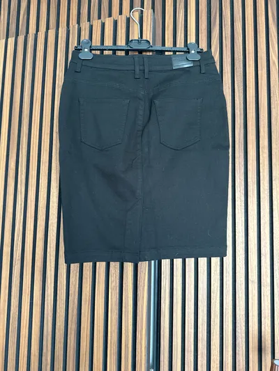 Burberry Brit Damen Bleistiftrock Gr. 40 Schwarz Business Baumwolle