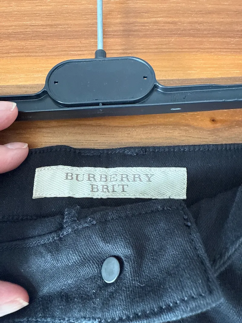Burberry Brit Damen Bleistiftrock Gr. 40 Schwarz Business Baumwolle 3