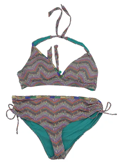 Aubade Bikini Damen Gr. 40 Mehrfarbig Bohemian Ethno Schleife Quaste Träger