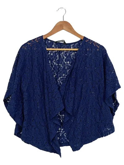 Dorothy Perkins Damen Spitzen Cape Gr. 38/M Blau Feminin Elegant