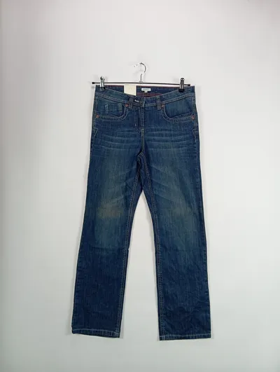 Peckott Jeans Damen Straight Leg Gr. 42 Blau Casual