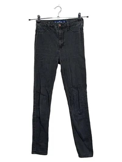 Hollister High Waist Jeans Damen W25/L26 Schwarz Skinny Stretch