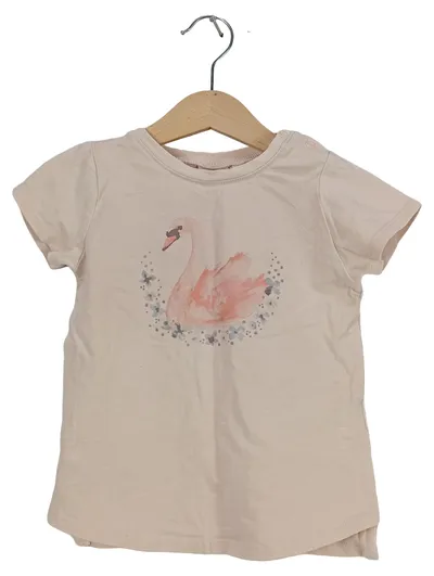 Wheat Kinder T-Shirt Rosa Gr. 92 Schwan Kurzarm Baumwolle