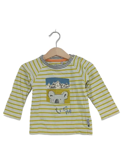 sigikid Langarmshirt Baby gestreift Applikationen Baumwolle Gr. 80