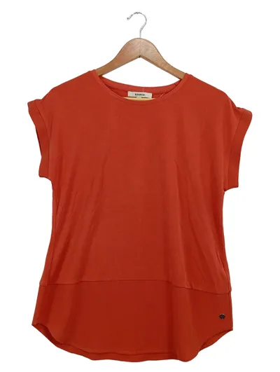 Garcia Damen T-Shirt Gr. 36/S Orange Casual Kurzarm