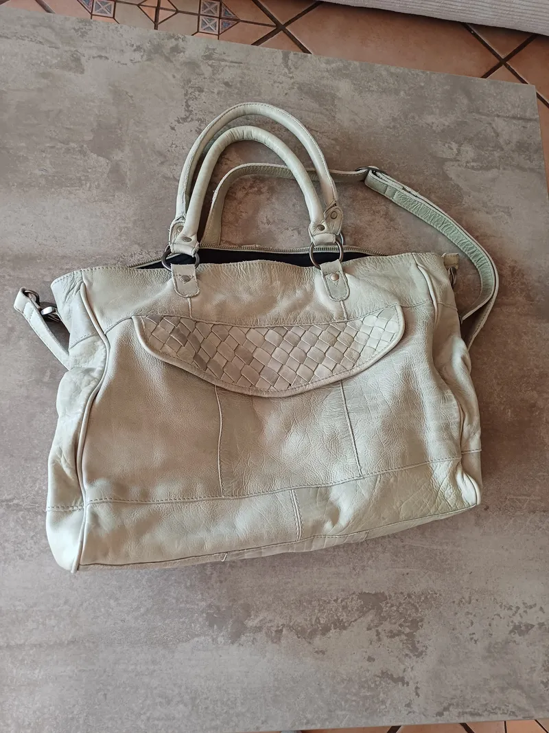 COX Damen Henkeltasche Leder Grün Casual Shopper 4