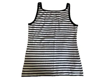Marc Cain Damen Top Gr. N6/44 Gestreift Schwarz Weiß Maritim