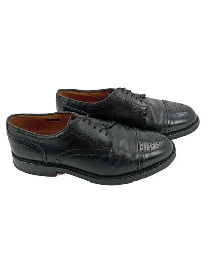 Allen Edmonds Herren Schnürschuhe Brogue Cap Toe Oxford Gr. 42 Schwarz Klassisch
