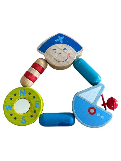 HABA Holz Motorikspielzeug Baby Kinder Greifling Nautisch Mehrfarbig