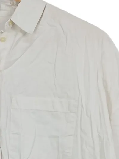 ONLY Damen Freizeithemd Langarm Uni Weiß Gr. S Baumwolle Casual