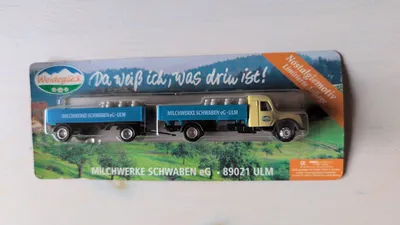 Weideglück Modellfahrzeug Milch-LKW Anhänger Milchwerk Schwaben Nostalgie