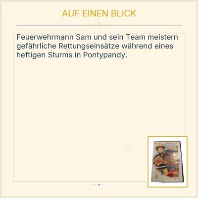 Feuerwehrmann Sam - Helden im Sturm DVD Kinderfilm FSK 0
