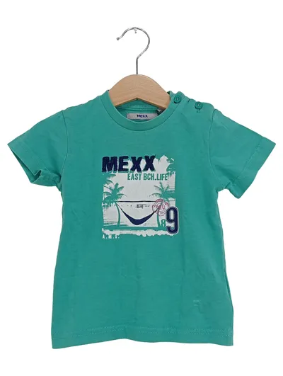 MEXX Jungen T-Shirt Gr. 80 Türkis Kurzarm Casual Baumwolle
