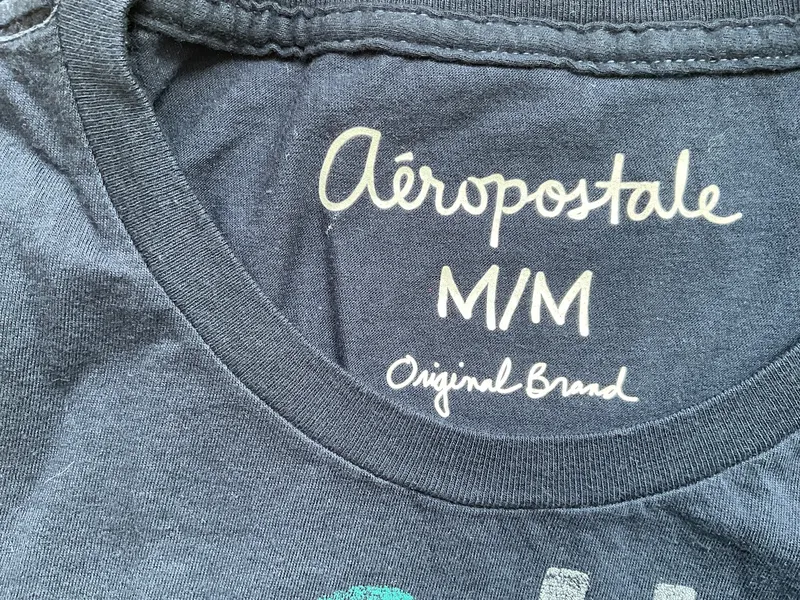 Aéropostale Damen T-Shirt Gr. 38;M Blau Casual Schriftzug 3