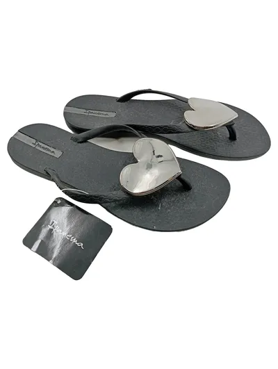 Ipanema Heart Zehentrenner Damen Applikation Schwarz Gr. 38