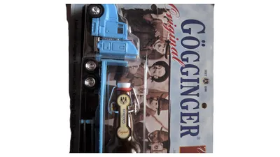 Gögginger LKW Modellfahrzeug mit Bierflasche Blau 21cm Sammlerstück