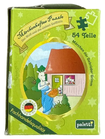 Paletti Märchenpuzzle Der Wolf und die sieben Geißlein 54 Teile Grimm