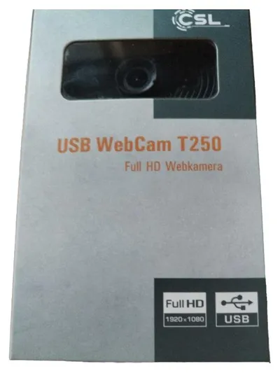 CSL T250 USB Webcam Full HD Webkamera PC Laptop Video Konferenz