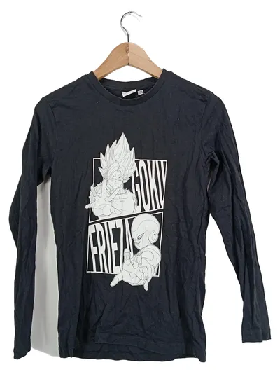 Dragon Ball Z Langarmshirt Goku Frieza Kinder Gr. 158 Schwarz Anime