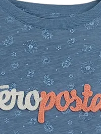 Aéropostale Damen T-Shirt Blau Paisley Gr. 34/XS Casual 4