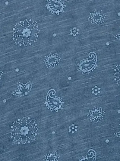 Aéropostale Damen T-Shirt Blau Paisley Gr. 34/XS Casual 6