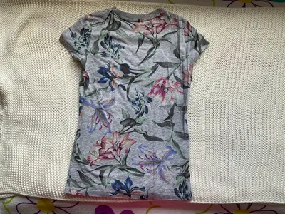 Aéropostale Damen T-Shirt Blumenmuster Mehrfarbig Gr. 32/XXS