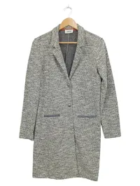 CARTOON Damen Blazer Jacke Gr. 38 Grau Meliert Baumwollmix Klassisch 1