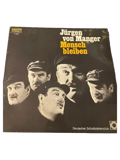 Jürgen von Manger Mensch bleiben Vinyl LP Philips Kabarett Schallplatte