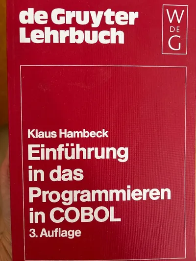 De Gruyter Einführung Programmieren COBOL Klaus Hambeck Lehrbuch 3. Auflage