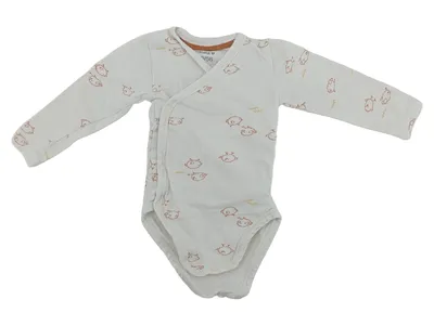 Prénatal Baby Body Gr. 56 Mehrfarbig mit Tiermotiv Wickelbody