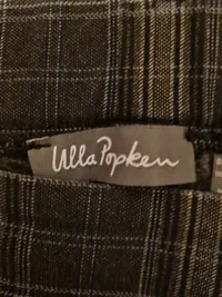 Ulla Popken Stoffhose Damen Gr. 42 Grau Kariert Business Hose 3