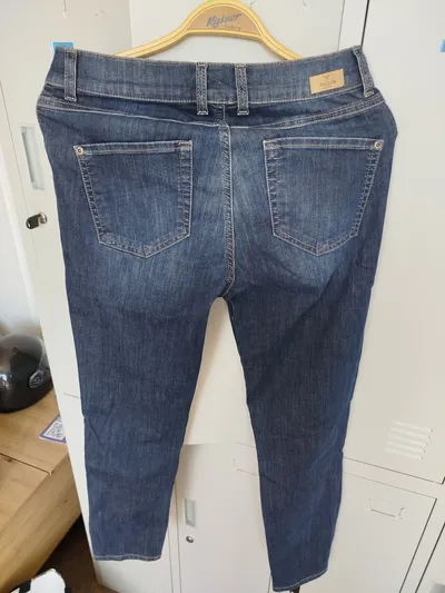 ANGELS Damen Jeans Regular Fit Gr. 38 Blau Casual Reißverschluss