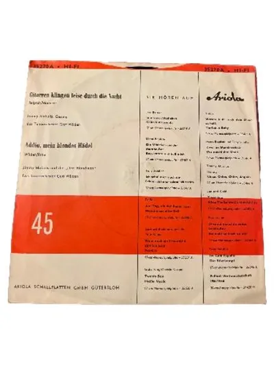 Jimmy Makulis – Gitarren klingen leise durch die Nacht Ariola Single Vinyl 45