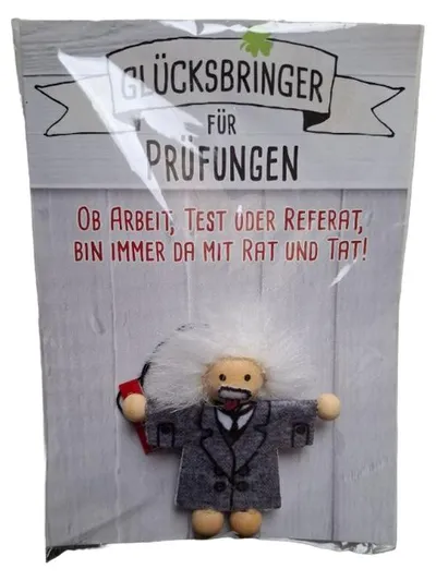 Studio B Dekofigur Glücksbringer Albert Einstein Figur Mehrfarbig Charmant