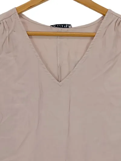Anna Field Top Damen Gr. 42 Beige Basic Viskose Ärmellos