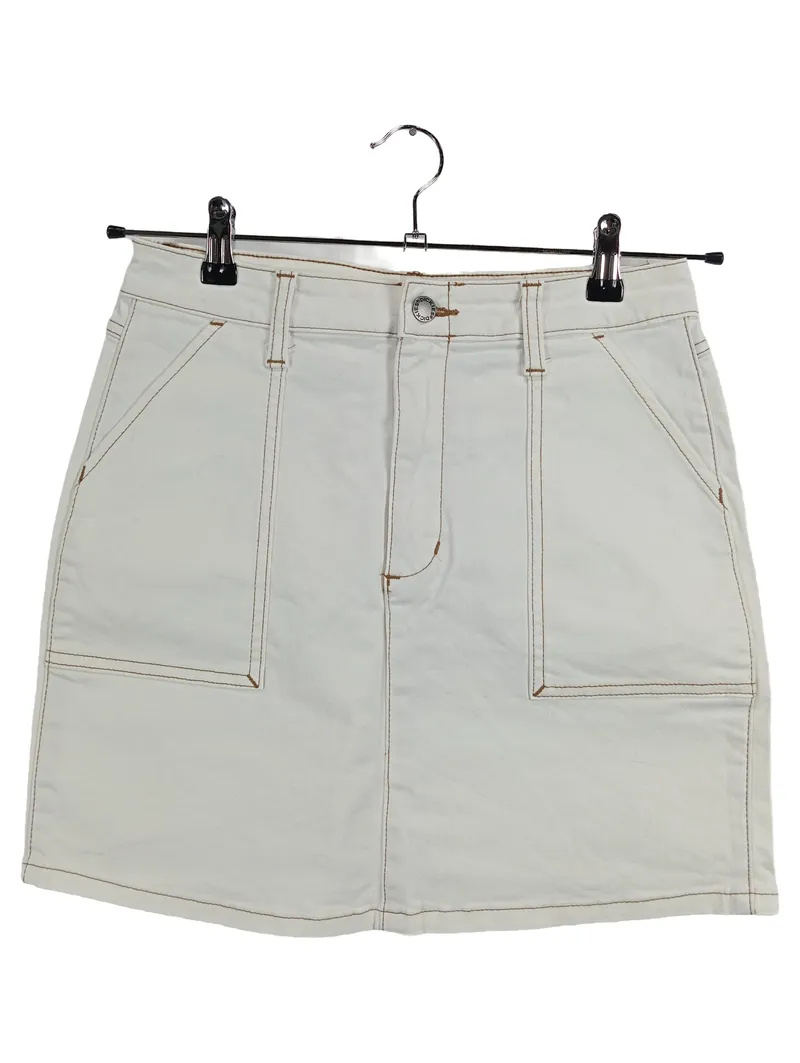 Dickies Damen Minirock Gr. 28 Weiß Casual Baumwolle 1