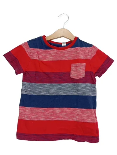 Okaïdi T-Shirt Jungen Gr. 116 gestreift rot blau Baumwolle