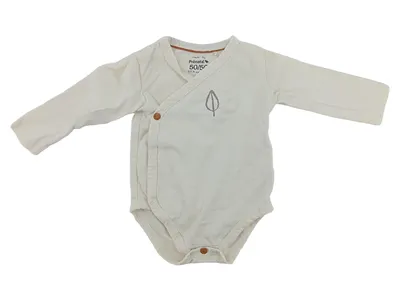 Prénatal Baby Body Langarm Wickeloptik Weiß Gr. 50/56 Baumwolle